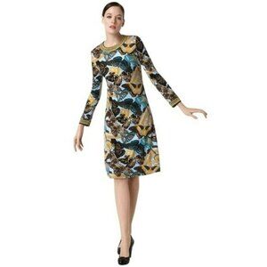 Tory Burch Multicolor Butterfly Print Dress